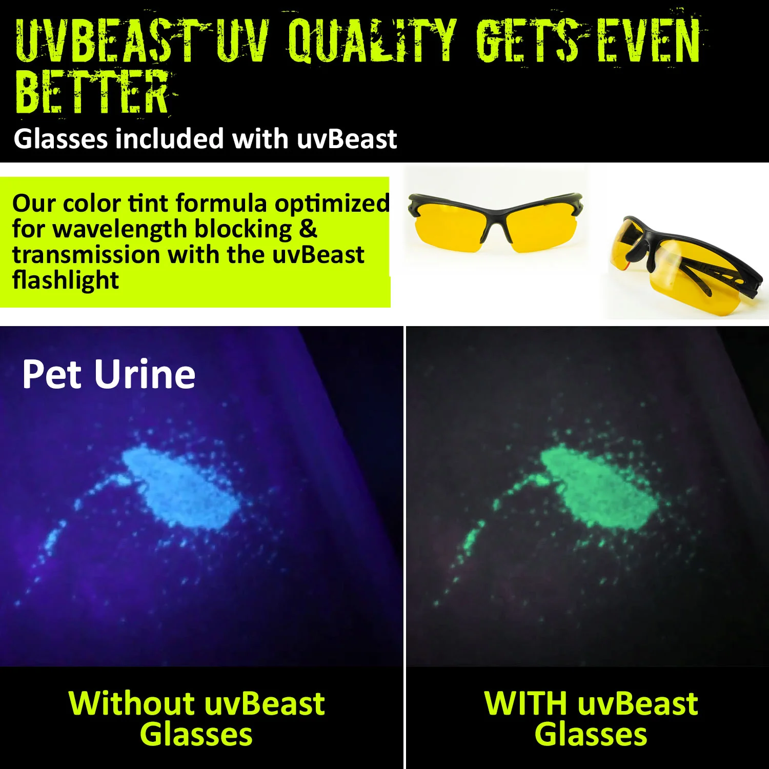 uvBeast Black Light UV Flashlight V2 (VERSION 2) Flood Effect - Image 11