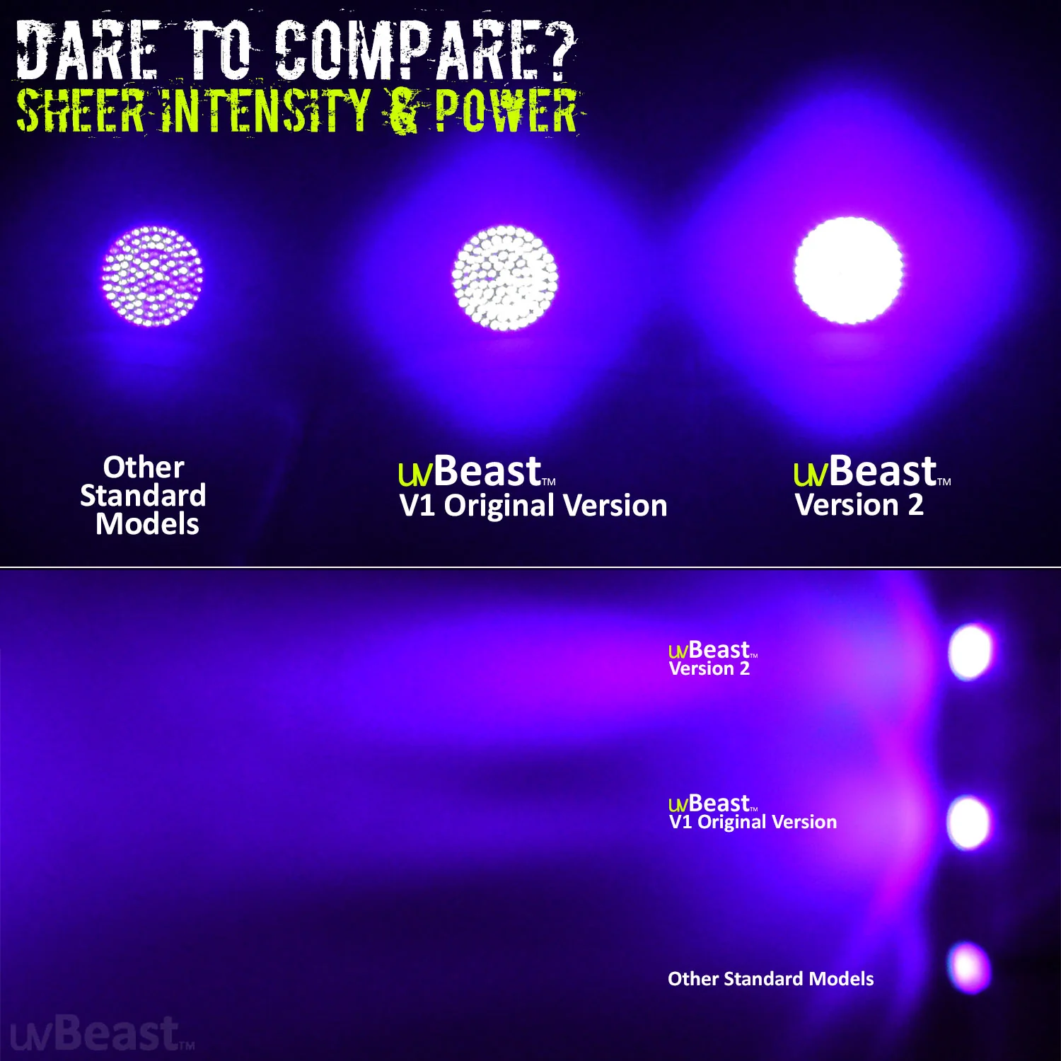 uvBeast Black Light UV Flashlight V2 (VERSION 2) Flood Effect - Image 3